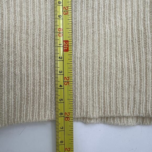 Vintage Liz Sport Wool Sweater Ivory Argyle Turtleneck - Picture 7 of 8
